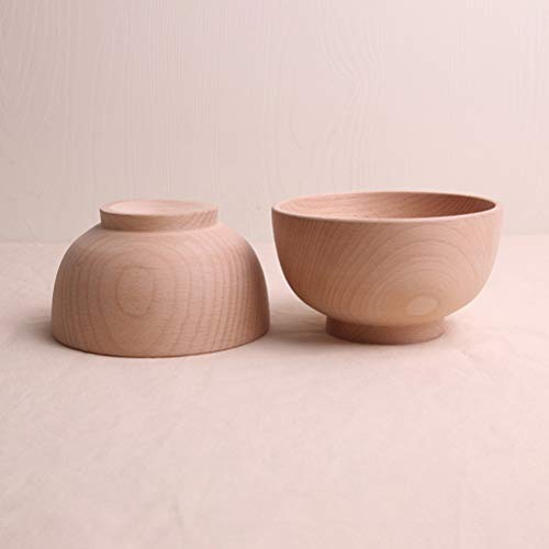 SUPVOX 2PCS Unfinished Wood Bowl Beech Bowl Wooden Bowl Soup Bowl Jewelry Holder Ready to Paint Craft Supplies - WoodArtSupply