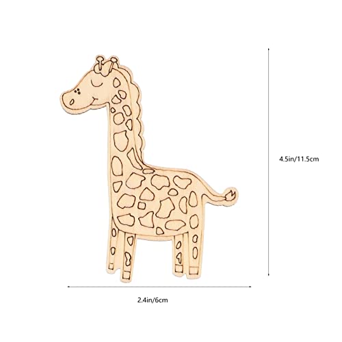 Sewroro 40pcs Graffiti Animal Wood Piece Craft Ornaments Unfinished Wood Ornaments Forest Animal Wood Cutouts Balsa Wood Craft Wood DIY Crafts Wood Sewroro
