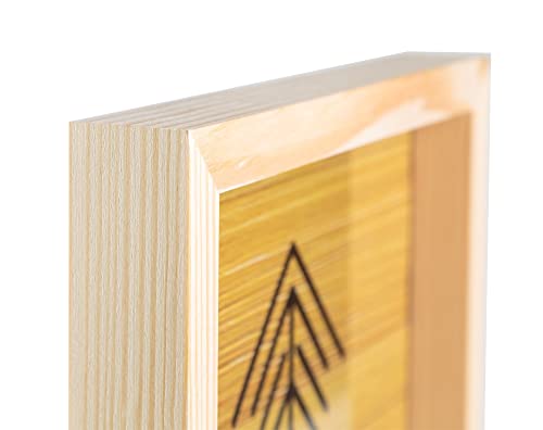 Wooden Picture Frames 8.5x11 - Set of 2-100% Eco Unfinished Wood - Thick Borders - Natural Wood Color for Wall mounting and Tabletop Display WOOD SIDE ORBIS