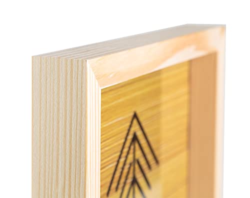 Wooden Picture Frames 8.5x11 - Set of 2-100% Eco Unfinished Wood - Thick Borders - Natural Wood Color for Wall mounting and Tabletop Display - WoodArtSupply