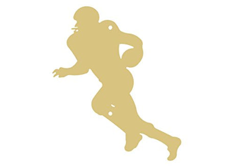 Football Player Cutout Unfinished Wood Sports Kids Room Football Decor Birthday Party Door Hanger MDF Shape Canvas Style 2 (24") Diverse Woodworking