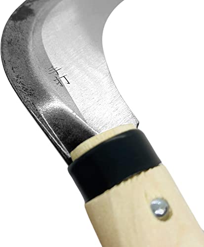 KAKURI Grass Sickle Garden Tool, Japanese Style Kama Weeding Sickle, 7.5" Carbon Steel Blade - WoodArtSupply