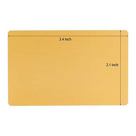 50 Pack Metal Business Cards Blanks Aluminum Sheet Blank Engraving Metal Tags Materials for CNC Engraver Laser Engraving DIY Gift Cards, Thicknes Yimaa