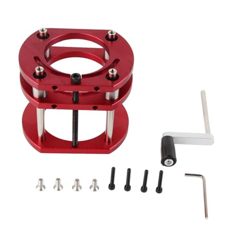 Router Lift Base | 4 Jaw Clamping Router Table Lifting System Base | Aluminum Alloy & Stainless Steel | Woodworking Tool for 64-66mm Diameter Motors Sorandy