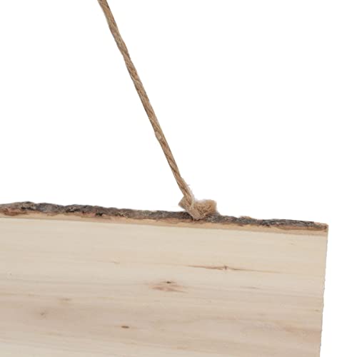 10pcs Unfinished Hanging Wood Signs, Blank Wood Sign Wood Plaque with Ropes for DIY Craft, Painting Writing HERCHR