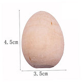 COHEALI 60 pcs Easter Eggs Unfinished Wooden Eggs White Wooden Eggs Unfinished Unpainted Wooden Eggs Wooden Hen Eggs Wood Eggs for Crafts Paint kit COHEALI