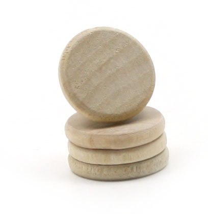 Mylittlewoodshop Pkg of 50 - Round Circle Disk - 3/4 inches in Diameter and 1/8 inch Thick Unfinished Wood (WW-JC5712-50) Unique Wood Shapes