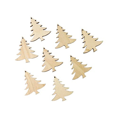 ALL SIZES BULK (12pc to 100pc) Unfinished Wood Laser Cutout Christmas Pine Tree Dangle Earring Jewelry Blanks Shape Crafts Made in Texas