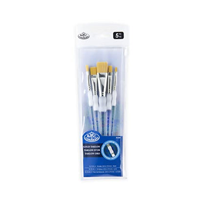 Royal & Langnickel SG-304 5 Piece Flat Brush Set - WoodArtSupply