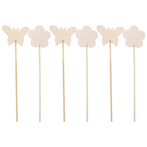 Operitacx 6pcs Make Your Own Princess Wands Fairy Wands DIY Crafts Fairy Wand Sticks Unfinished Wooden Princess Fairy Wands for Girls Princess Art - WoodArtSupply