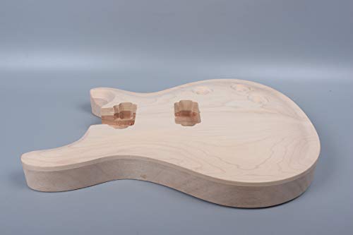 Unfinished Guitar Body Mahogany Maple wood For Electric Guitar Replacement Set in - WoodArtSupply