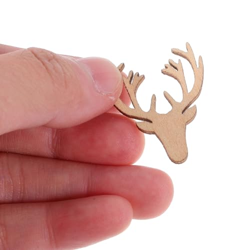 KALLORY 150pcs Christmas Wooden Animal Cutouts Unfinished Wild Forest Animals Cutouts Craft Wood Slices Shapes Festival Hanging Ornament for DIY KALLORY