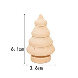 SEWACC Wood Decor 10pcs Unfinished Wooden Christmas Trees Mini Wood Christmas Trees Blank Wood Xmas Tree Wooden Dolls for DIY Arts Crafts Drawing SEWACC