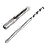 7 pcs Square Hole Mortise Chisel Drill Bit Tools 3/4" 5/8" 9/16" 1/2" 3/8" 5/16" 1/4", HSS Woodworking Hole Saw Mortising Chisel Drill Bit Set YaeKoo