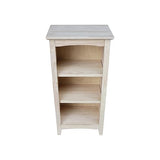 International Concepts Parawood Shaker Bookcase - 36" H Unfinished Solid Wood Shelves IC International Concepts