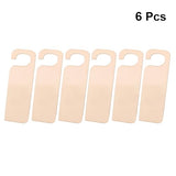 6pcs Unfinished Wood Door Knob Hangers Blank Natural Signs Plaque Gift Tag Memo Board for DIY Craft Home Hotel Meeting Session Office ULTNICE