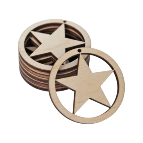 ALL SIZES BULK (12pc to 100pc) Unfinished Wood Laser Cutout Hoop Circle Star Dangle Earring Jewelry Blanks Shape Crafts Made in Texas Texan Wood Crafts