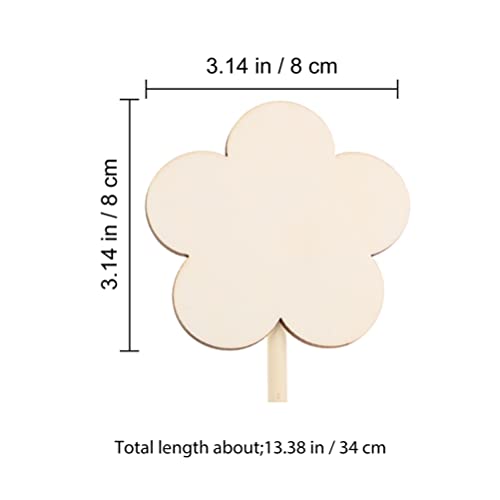 NUOBESTY 16pcs Princess Fairy Wands Kit Make Your Own Princes Unfinished Wooden Magical Wand Stick Moon Flowers for Girls DIY Crafts Cosplay Costume NUOBESTY