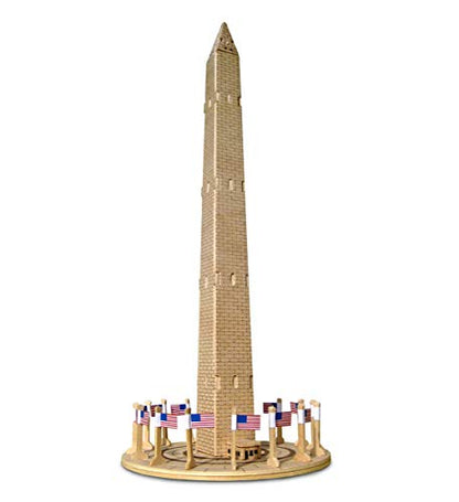 Puzzled 3D Puzzle Washington Monument Wood Craft Construction Model Kit, Educational DIY Wooden Toy Assemble Model Unfinished Crafting Hobby Puzzle - WoodArtSupply