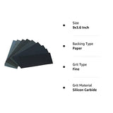 HSYMQ 24PCS Sand Paper Variety Pack Sandpaper 12 Grits Assorted for Wood Metal Sanding, Wet Dry Sandpaper HSYMQ
