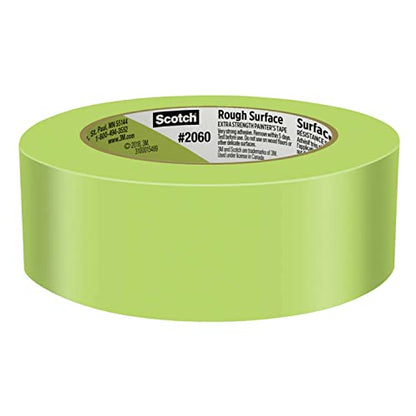 Scotch Painter's Tape Rough Surface Extra Strength Painter's Tape, Green, Tape Protects Surfaces and Removes Easily, Rough Surface Painting Tape for