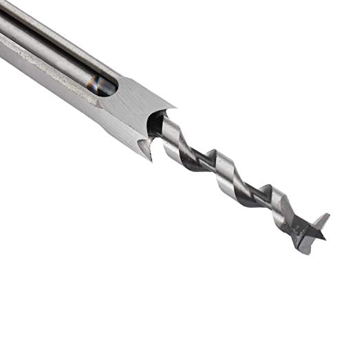 7 pcs Square Hole Mortise Chisel Drill Bit Tools 3/4" 5/8" 9/16" 1/2" 3/8" 5/16" 1/4", HSS Woodworking Hole Saw Mortising Chisel Drill Bit Set YaeKoo