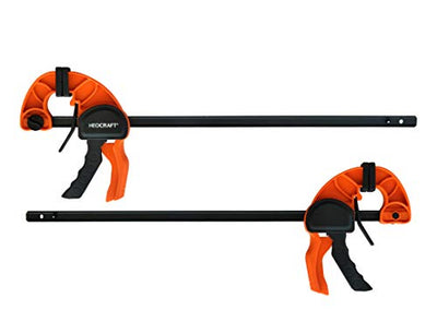 Quick Release Ratchet Bar Clamps for Woodworking (2 Pieces Set 24'') - Light Duty Adjustable One-Handed Clamp for Woodworking & Furniture