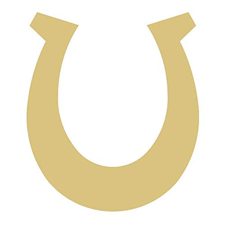 Horseshoe Cutout Unfinished Wood Derby Western Farm Country Door Hanger MDF Shaped Canvas Style 4 Diverse Woodworking