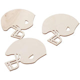 hobbyhub 32Pcs Unfinished Wood Football Helmet Shaped, 9.5x12cm Wooden Helmet Signs for DIY Crafts Painting, Home, Party Ornaments hobbyhub