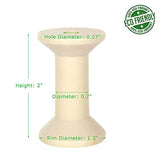 CYEAH 40PCS Wooden Spools for Crafts 2 Inch, Empty Thread Spools for Crafts, Splinter- Free Unfinished Wood Spools for Embroidery and Sewing Machines CYEAH