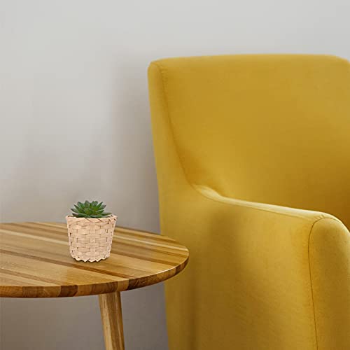 Zerodeko 10PCS Miniature Artifical Wood Woven Baskets, Mini Woven Baskets Without Handles for Home Office Table Party Favors Crafts Decoration Zerodeko