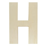 Wooden Letters 12 Inch, Big Wooden Letter H Shapes Cutouts Blank Unfinished Large Wood Alphabet Letters for DIY Crafts Wall Decor Painting Wedding Hongma