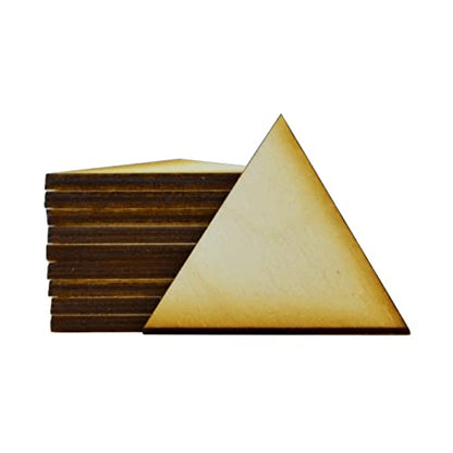 Unfinished Triangle Wood Cutout Available in a Variety of Sizes and Thicknesses (1/8" Thick, 4 Inch (Package of 20)) - WoodArtSupply