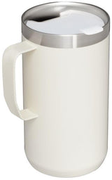 Stanley Stay Hot Camp Mug - Durable 18/8 Stainless Steel Insulated Mug - Splash-Free Tritan™ Drink-Thru Lid - 24 OZ - Cream Gloss STANLEY