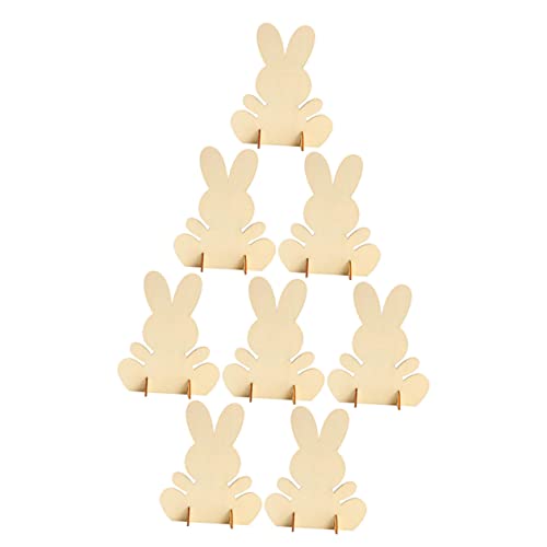 FUNOMOCYA 2 Sets Handmade Rabbit Material Unfinished Wood Decor DIY Bunny Decoration DIY Bunny Table Decor Blank Bunny Wood Decor Ornament Bunny Wood FUNOMOCYA