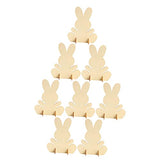 FUNOMOCYA 2 Sets Handmade Rabbit Material Unfinished Wood Decor DIY Bunny Decoration DIY Bunny Table Decor Blank Bunny Wood Decor Ornament Bunny Wood FUNOMOCYA