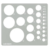 Aleks Melnyk No.200 Metal Circle Template metric, Circle Tracers for Drawing, Circle Ruler, Circle Templates for Drafting, Round Stencil, Architect Aleks Melnyk