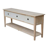 International Concepts Unfinished Entertainment/TV Stand, 72-Inch, Unfinished IC International Concepts