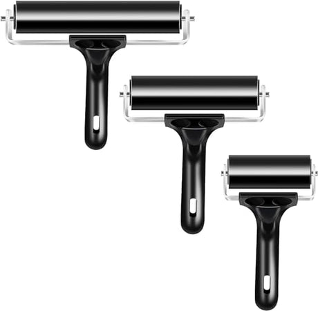 VinBee Soft Rubber Brayer Rollers for Crafting Brayer Rollers for Printmaking Brayer Tool Paint Brush Ink Applicator Art Craft Oil Painting Tool 3 VinBee