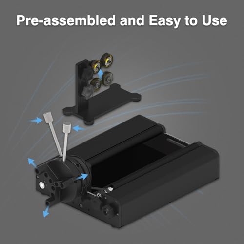 Swiitol Chuck Rotary for Laser Engraver 4-in-1 Laser Engraving Rotary Attachment for Most Laser Engraver-Roller Rotary, Chuck Rotary, Sphere Rotary, - WoodArtSupply