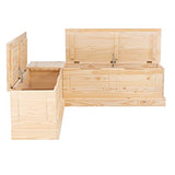 Linon Unfinished Wood Backless Interior Storage Harris Nook Linon