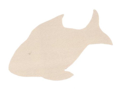 Darice 9133-08 Wood Fish Shape Cutout, 4-Inch - WoodArtSupply