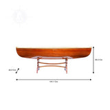 Wooden Boat USA Wooden, 5-Feet Canoe Table, Brown Wooden Boat USA