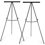 Falling in Art Aluminum Flip Chart Display Easel Stand with Adjustable Floor for Boardroom, Whiteboard, Paper Pads, Signage, 63 1/2'' High, Black,2 Falling in Art