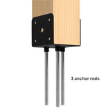 Wpbhk 4Pcs Concrete Post Anchor U Shape Fence Post Holder 4x4 Post Base Holder Ground Spike, Pergola Brackets Deck Post Base Wpbhk