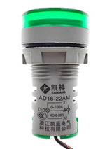 Szliyands 3pcs Digital Display AC Current Indicator, 22mm Round Head LED Current Tester 0~100A Ammeter Monitor Green red Yellow Szliyands