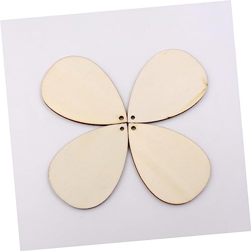 VILLCASE 2 60pcs Wood Crafts Unfinished DIY Wood Cutouts Wood Cutout Tiles Unfinished Wood Slices Unfinished Cutouts Ornaments Ornament Crafts Blank