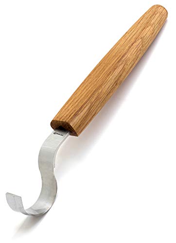 BeaverCraft Hook Knife SK2 Oak 1.2" Blade Wood Carving Spoon Knife for Bowl Cups Spoons Carving Right Handed Wood Carving Knife Curved Tools for - WoodArtSupply