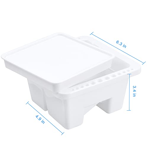 MyLifeUNIT Paint Brush Cleaner, Paint Brush Holder and Organizers for Acrylic, Watercolor, and Water-Based Paints (White) MyLifeUNIT