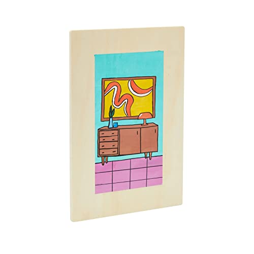 Juvale 6 Pack Rectangle Wooden Boards for Wood Burning, Unfinished Wood Planks, Rectangle Wood Pieces for Crafts, Panels for Painting, Art, DIY Juvale